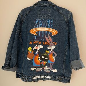 Vintage inspired Space Jam Jean jacket size Large Men NWT